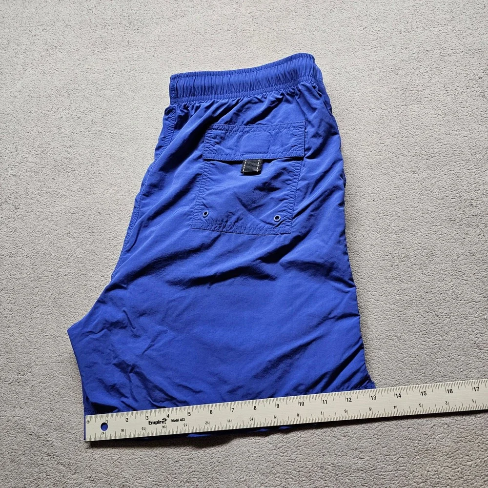 Lands' End Swim Trunks Mens Large 36-38/L Blue Solid Board Shorts